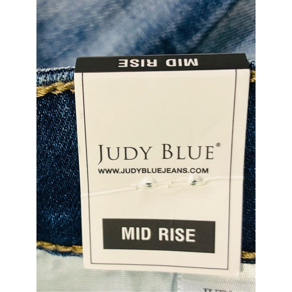 Judy Blue Mid Rise Boyfriend Fit Distressed Jeans Women’s 30x34 NWT - Picture 11 of 14